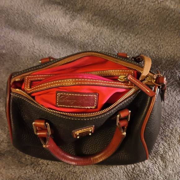 Dooney & Bourke Black and Brown Leather Satchel - Picture 12 of 12